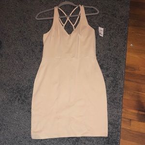 Cream Charlotte Russe bodycon dress
